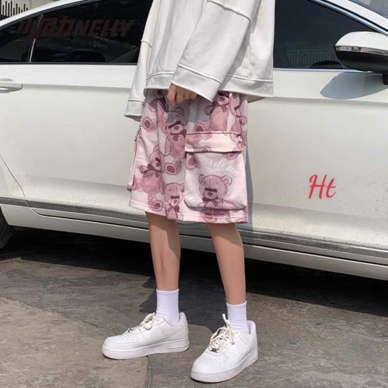 Quần đùi hộp in gấu HT12