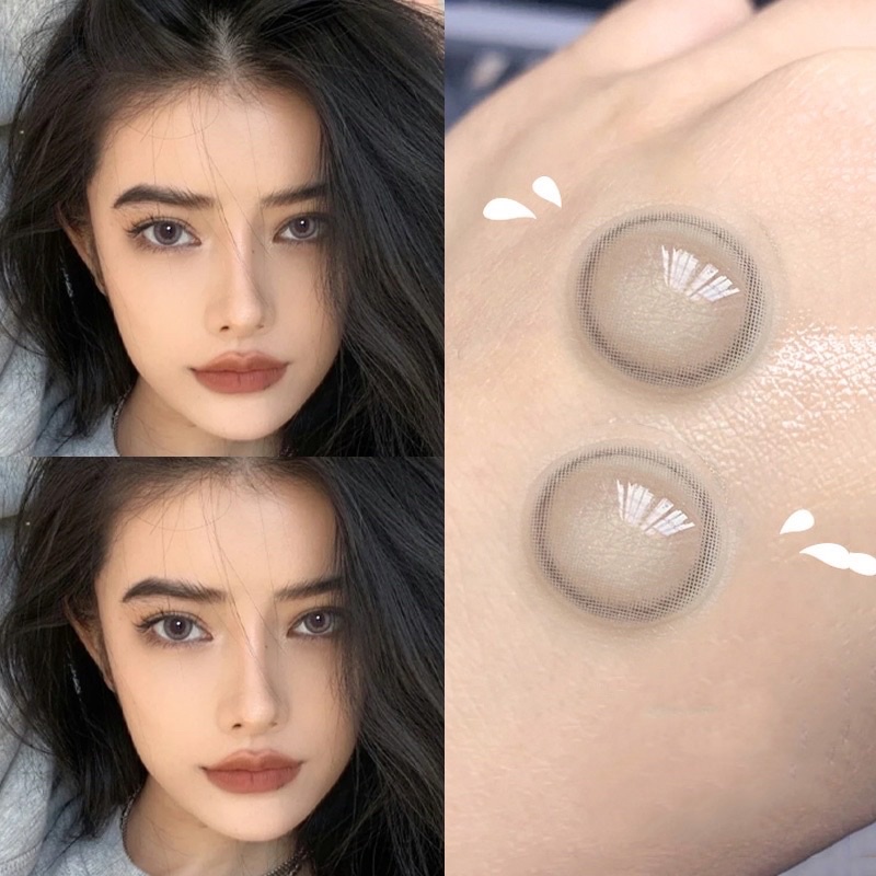 (0 độ - 8 độ) Jeeunesse gray - Mẫu lens xám, kính áp tròng hydrogel silicone xám  ⚡SALE SỐC⚡