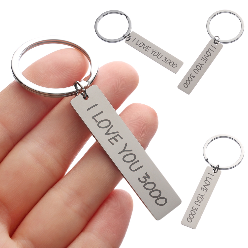 Móc khóa kim loại i I i I Love You 3000 cho tình nhân