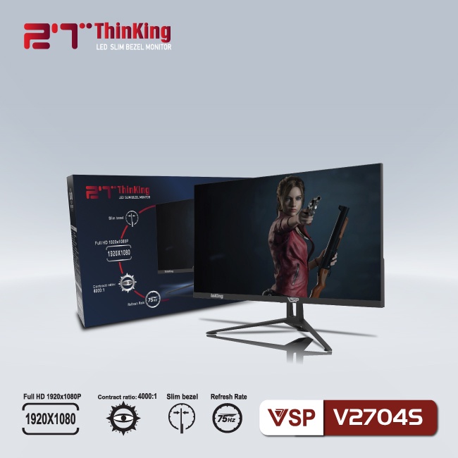 Màn hình VSP V2704S (27inch VA FHD 75Hz, HDMI+VGA) Chính hãng phân phối | BigBuy360 - bigbuy360.vn