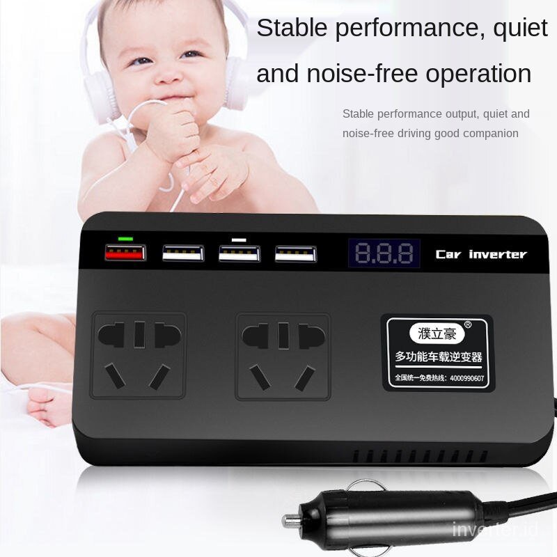 【❤️Máy Biến Tần❤️Tẩu Sạc Chuyển Đổi 200W 12V/24V Sang 220V Sạc Nhanh Cho Xe Hơi