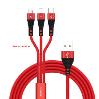 Dây Cáp Sạc Nhanh 3 Trong 1 Cho Android Ios 2a Type C Micro Usb