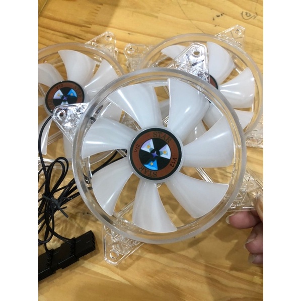 Fan Led RGB WM Star V12 - Fan Led 33 Bóng - Cắm thẳng trực tiếp không cần bộ điều khiển, hình ảnh lung linh, huyền ảo.