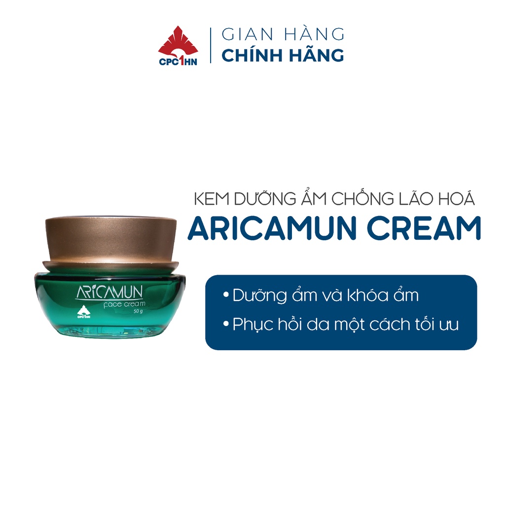 KEM DƯỠNG ẨM VÀ CHỐNG LÃO HÓA ARICAMUN CREAM: Phù hợp da thường, da khô và hỗn hợp thiên khô - 50gram