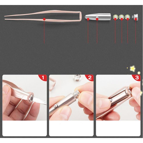 Đèn ngoáy tai có đèn - Bộ 2 dụng cụ ngoáy tai cao cấp có đèn an toàn (kèm hộp)
