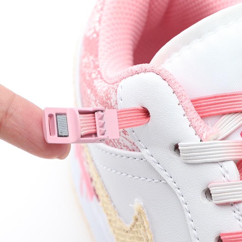 1 Cặp Dây Giày Co Giãn Khóa Nam Châm Không Cần Buộc Dành Cho Trẻ Em Và Người Lớn