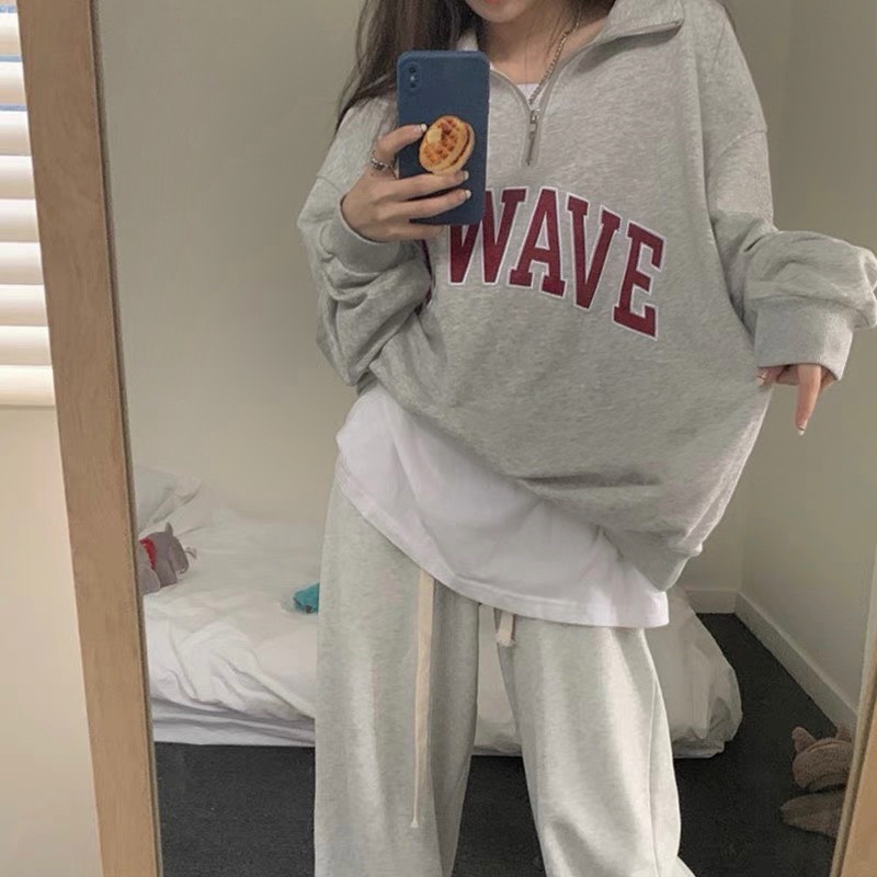 [Mã 12FASHIONSALE giảm 12% đơn 99K] Áo Sweater Nỉ Bông N.WAVE Unisex Nam Nữ (Ảnh thật/ Có Sẵn) | BigBuy360 - bigbuy360.vn