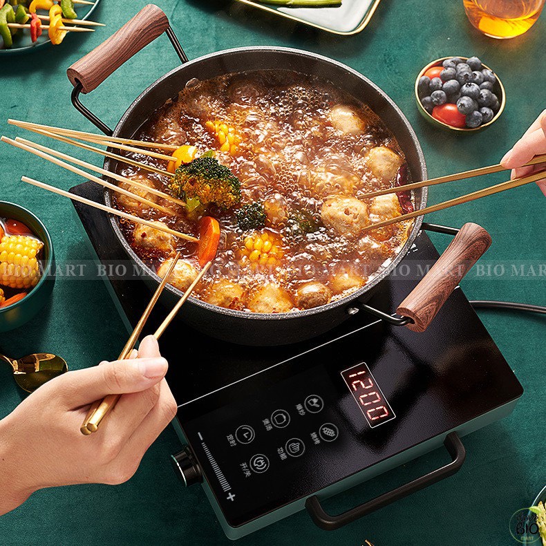 Bếp Hồng Ngoại Cảm Ứng PSREOT Kalas - Bếp Điện Mặt Kính Cường Lực KHÔNG KÉN NỒI - BIO187