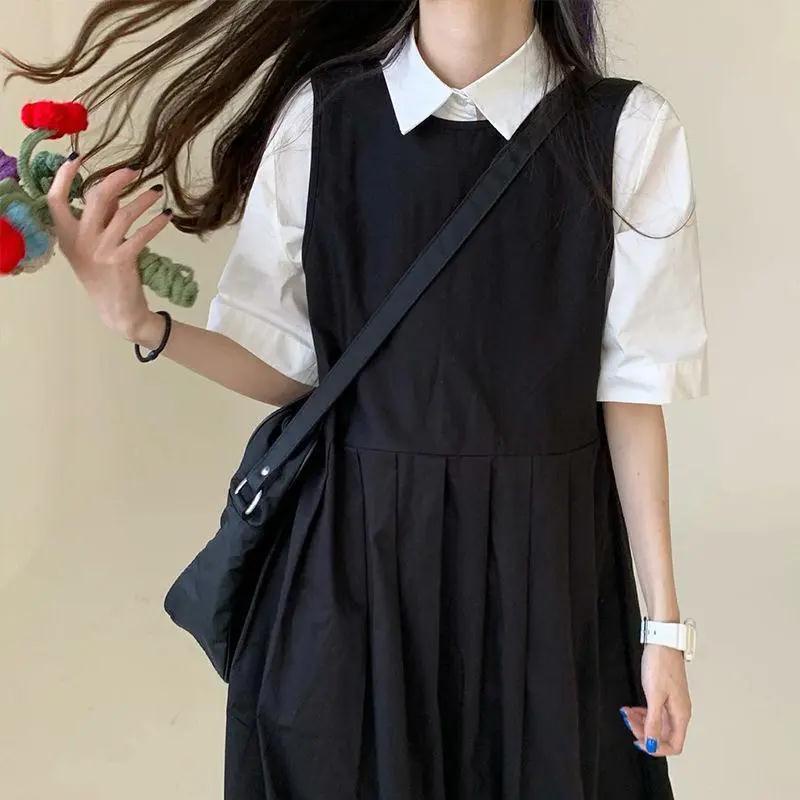Đầm Midi Hai Dây Mỏng Thời Trang Mùa Hè Hàn Quốc Ngọt Ngào Cho Nữ