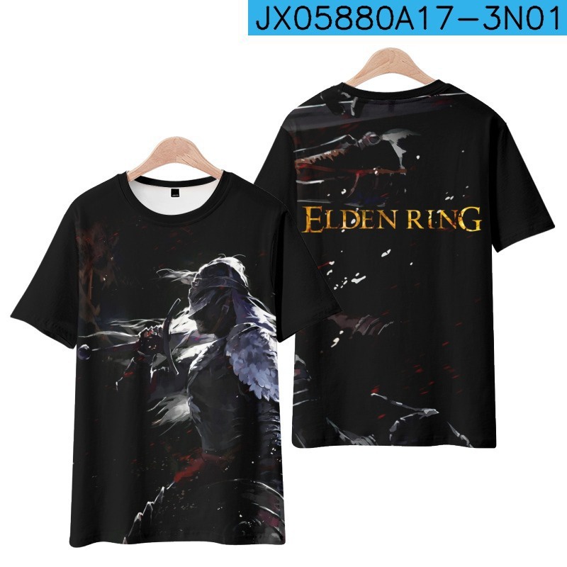 Áo Thun Cổ Tròn In Hình Jason Elden Ring Thời Trang Unisex Mùa Hè Dễ Phối Đồ