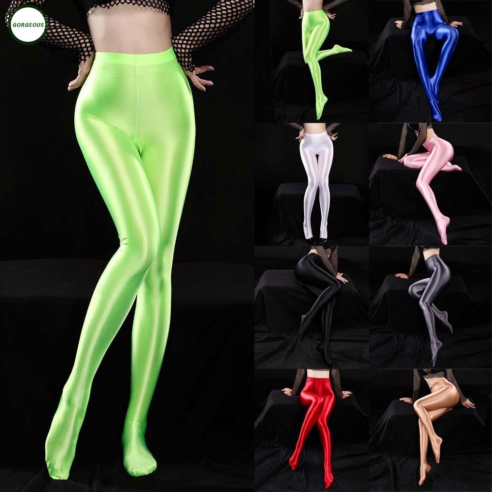 GORGEOUS~Women Pantyhose Wetlook Casual Clubwear Dancewear Tights Anti-Hook Elastic
