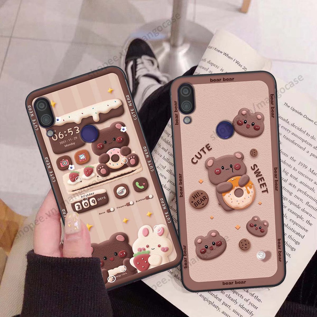 Ốp lưng Xiaomi Redmi Note 7 hình gấu, thỏ, đồng hồ cute dễ thương