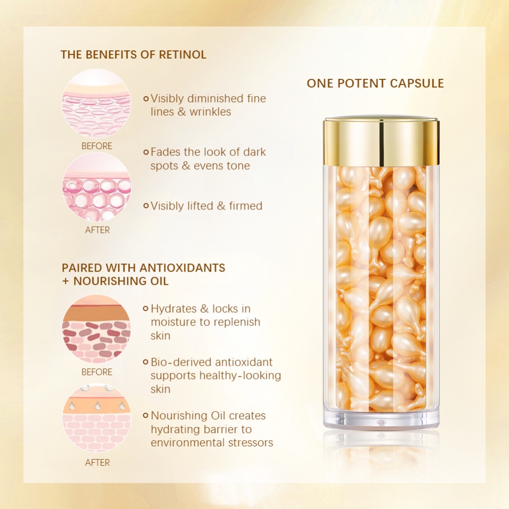 Ibcccndc Viên Nang Tinh Chất retinol retinol Giúp Làm Săn Chắc Da Mặt Và Dưỡng Ẩm Chống Nếp Nhăn