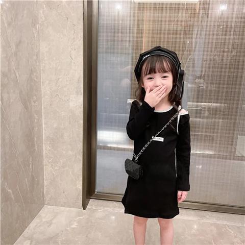 Bộ Đầm Hai Mảnh Áo Tay Dài Bằng Vải Cotton Thuần Khiết Phong Cách Phương Tây Thời Trang Xuân Thu Dành Cho Bé Gái