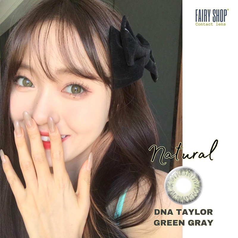 DNA TAYLOR GREEN GRAY Natural 14.0mm - Kính Áp Tròng FAIRY SHOP CONTACT LENS Độ 0 đến 6