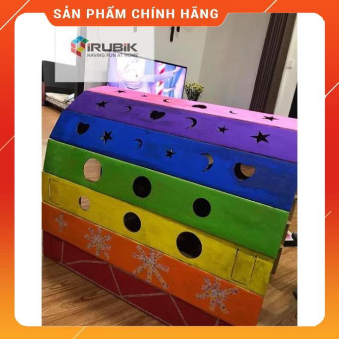 (MÔ HÌNH) Nhà bìa đồ chơi - Nhà bìa vòm carton 100%  bột gỗ size to 100x69x82 [ trẻ em dưới 12 tuổi ]