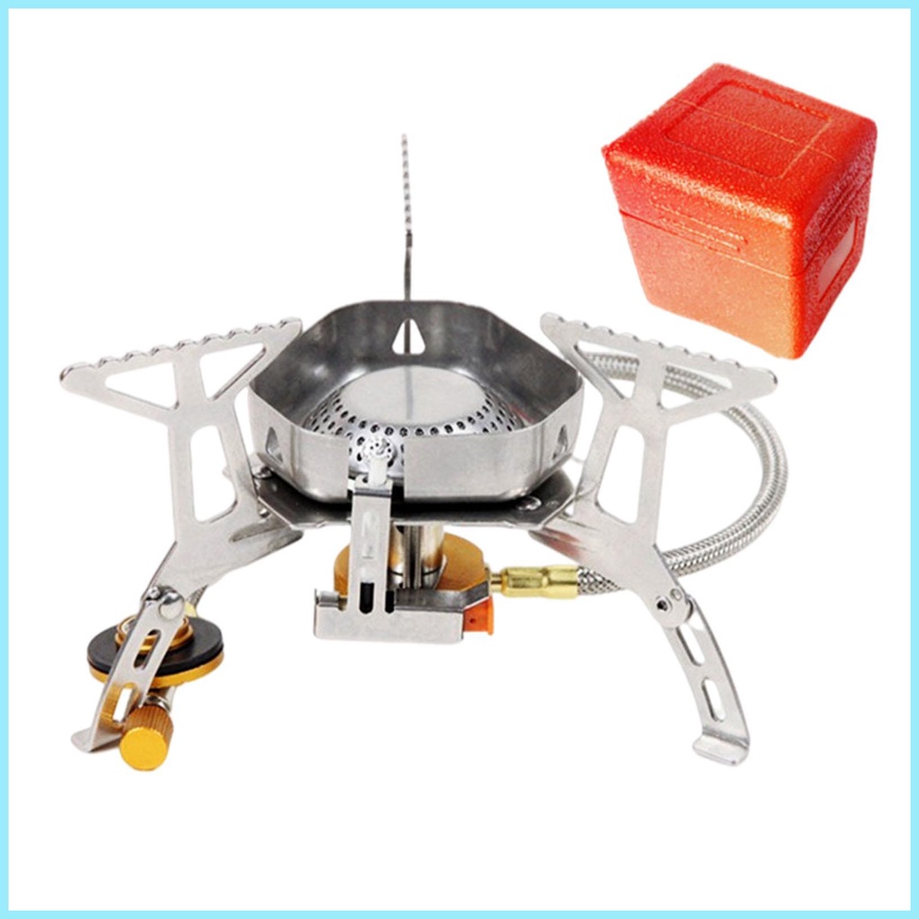 Bếp Ga Mini Chống Gió Có Thể Gấp Gọn Tiện Dụng Mang Theo Du Lịch Cắm Trại