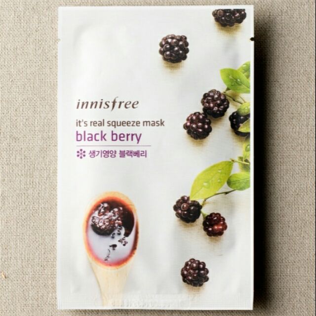 Mặt nạ giấy Innisfree It's Real Squeeze Mask Black Berry