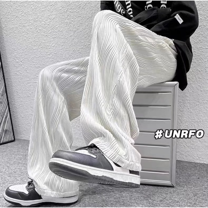 Quần Baggy Dài Ống Rộng Phong Cách Hàn Quốc Thời Trang Cho Nam / Nữ