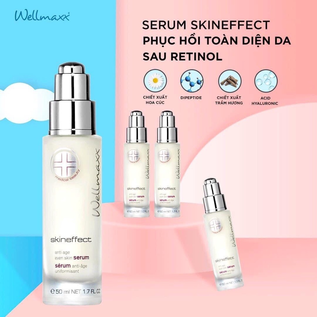 Tinh chất phục hồi và chống lão hoá Wellmaxx Skineffect Anti Age Even Skin Serum 50ml