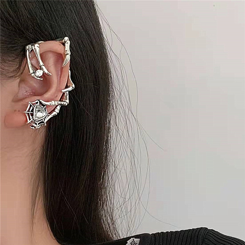 Khuyên Tai Cơ Học Hình Nhện Phong Cách punk Cổ Điển Cho Nữ