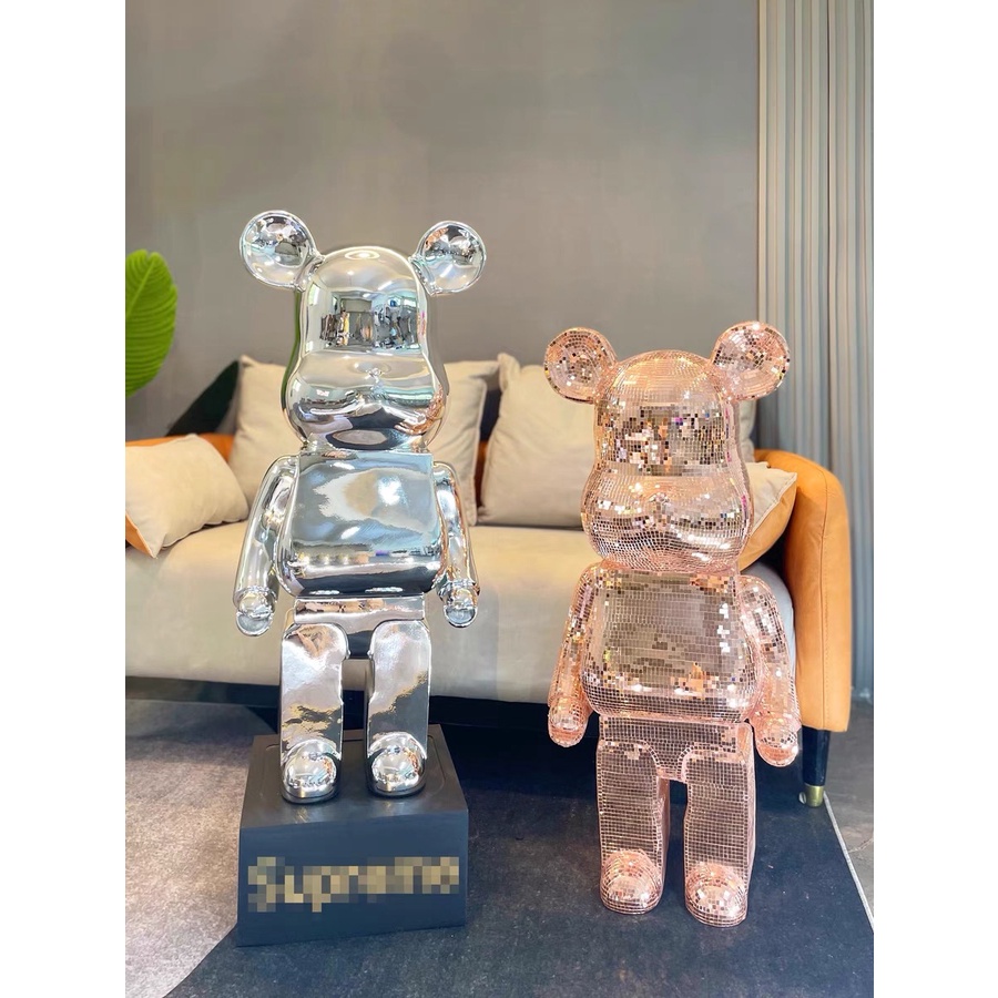 Gấu Bearbrick 50cm, 80cm, 1m, 1m2 hàng nhập khẩu loại 1 cao cấp fullbox phong cách màu ánh kim