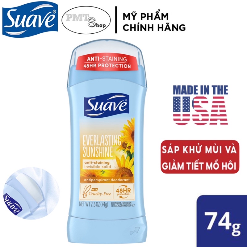 [Nội địa Mỹ] Lăn sáp khử mùi nữ Suave 74g Powder Sweet pea & violet Everlasting Sunshine Tropical Paradise Fresh USA | BigBuy360 - bigbuy360.vn