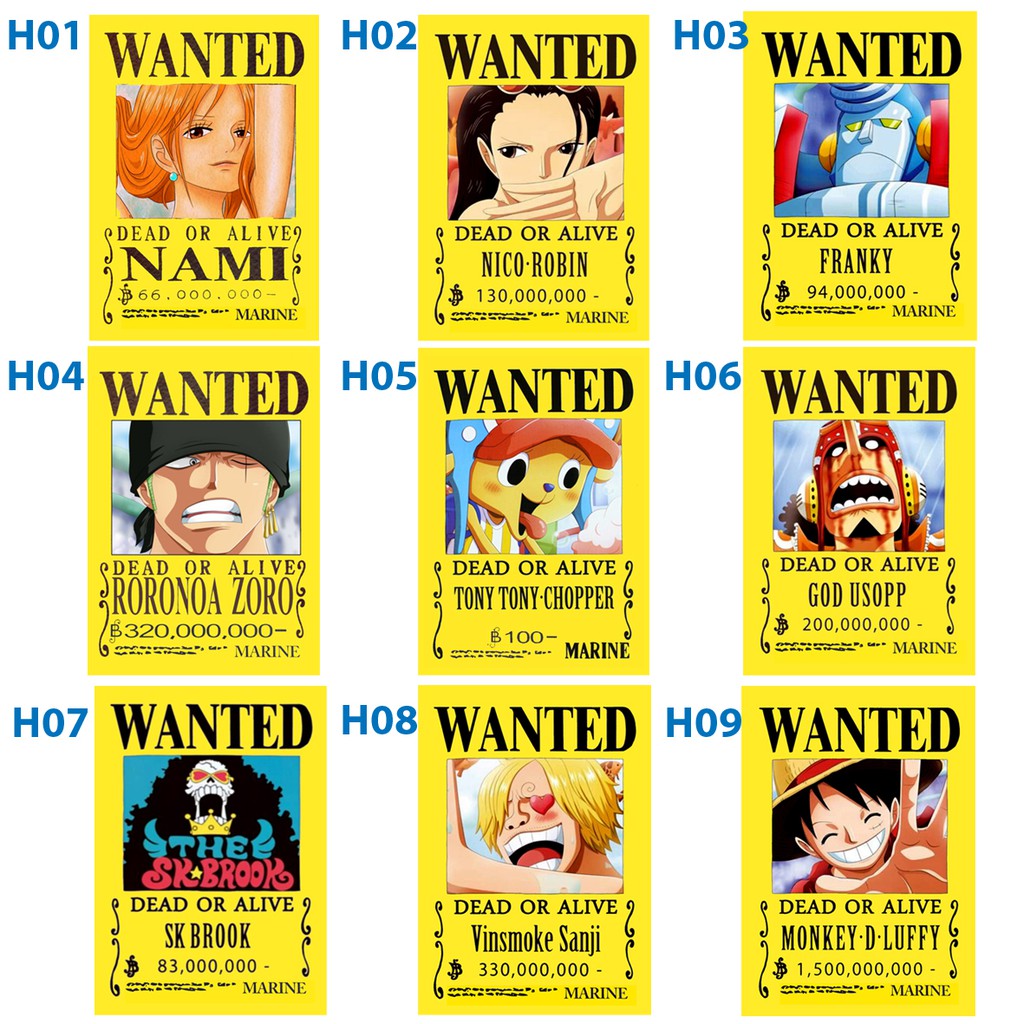 Poster / Tranh dán tường anime One Piece - Truy tìm kho báu