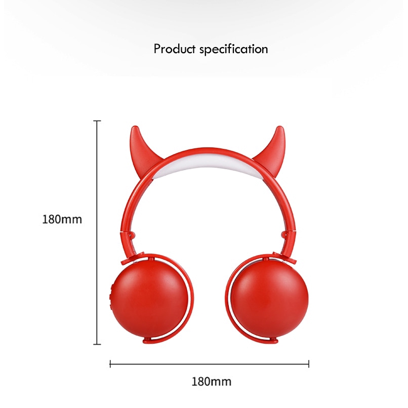 Cute Cat Ear Headphones Wireless Bluetooth 5.0 Headphone Headset for Girls Kids Gift with Mic