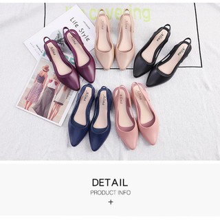 Dép Nhựa Nữ MINANA GNN23 - Dép Quai Hậu Bít Mũi Hở Gót Cao 3cm Đi Biển Đi Mưa Thời Trang Đẹp Giá Rẻ