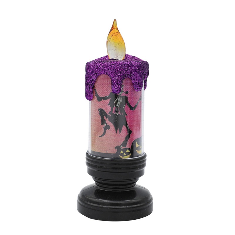 Đèn Led Giả Nến Hình Đầu Lâu Bí Ngô Trang Trí Halloween