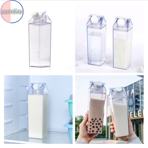 Bình Nước Nhựa Trong Suốt Dung Tích 500ml / 1000ml Đa Năng Tiện Dụng Cho Nhà Bếp