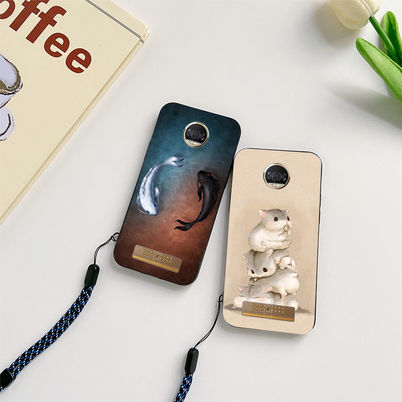 Ốp Điện Thoại Hoạt Hình Có Dây Đeo Cho Motorola Moto Z Z2 Z3 Z4 Play Force ZPlay Z2Force Z3Play