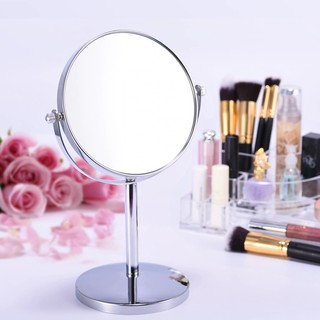 Gương mini 💓FREESHIP💓 Gương tròn trang điểm 2 mặt gương, kính không gỉ, khung bằng inox 3561