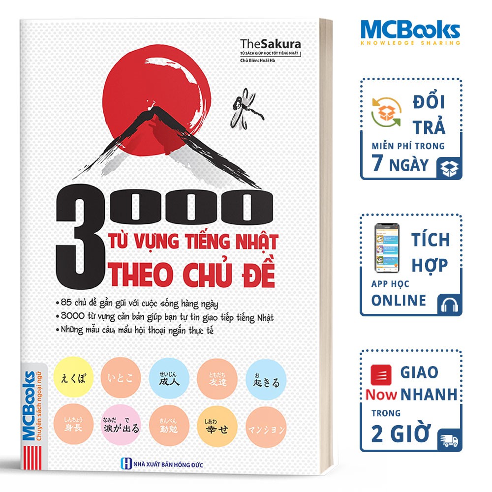 Sách - 3000 Từ Vựng Tiếng Nhật Theo Chủ Đề - MCBooks