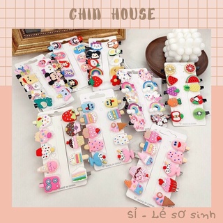 Set 10 chiếc kẹp tóc nhiều hình đáng yêu cho bé gái