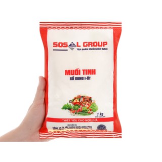 Muối Iot 1kg Solsaco - Muối tinh bổ sung Iot 1kg Tập đoàn muối miền nam