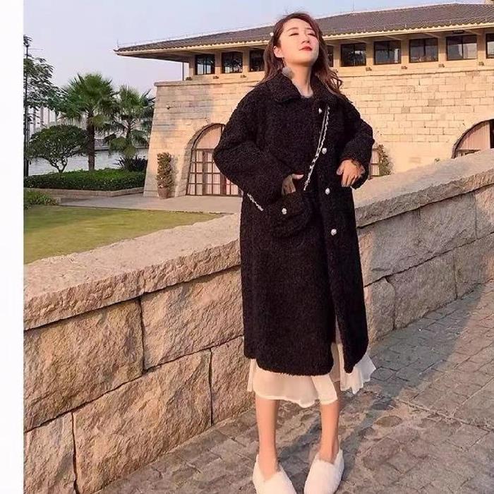 Áo Khoác Lông Cừu Kèm Túi Dáng Dài Chất Đẹp ( Hàng Có Sẵn) | BigBuy360 - bigbuy360.vn