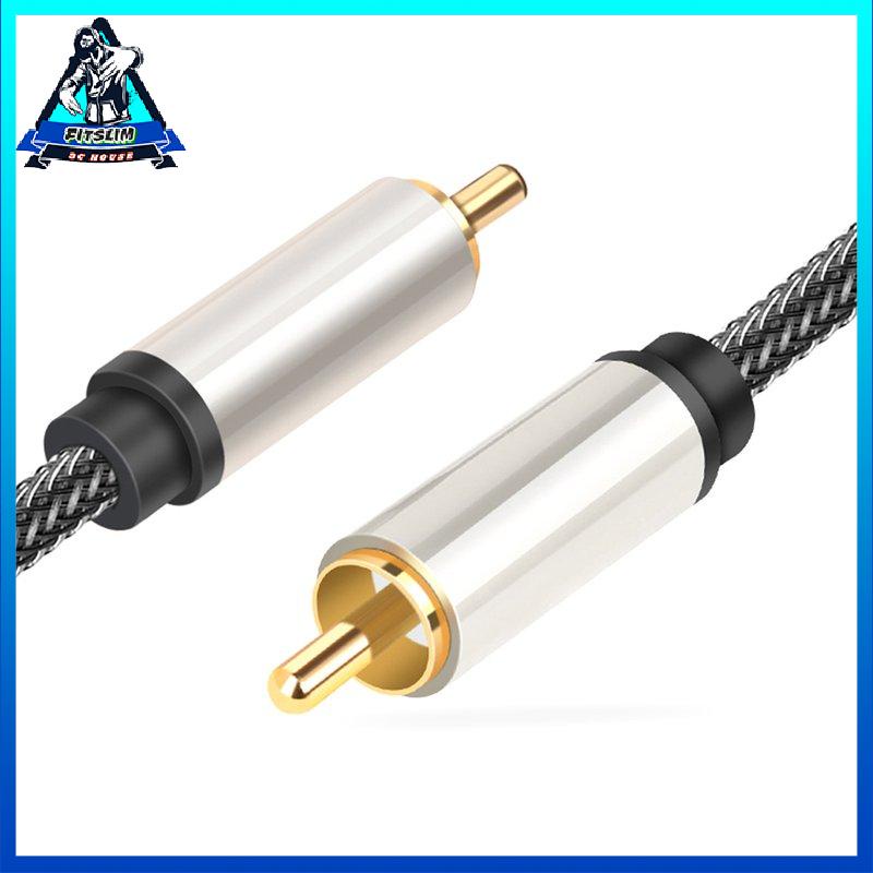 [Fitslim] Coaxial Coax Audio Cable Digital RCA To RCA Male TV Subwoofer Cord Gold Plated