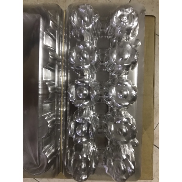 Combo 100 hộp nhựa chữ nhật đưng 10 quả trứng có nút gài