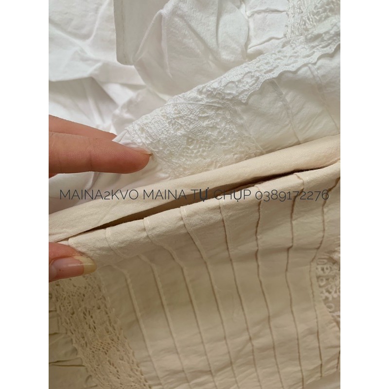 Áo babydoll viền ngang 2 màu tiểu thư