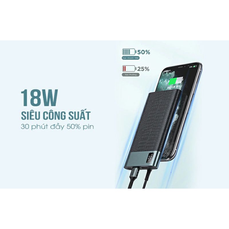 Pin Sạc Dự Phòng Remax PD QC3.0 RPP-5 10000mah, Sạc Nhanh 18W