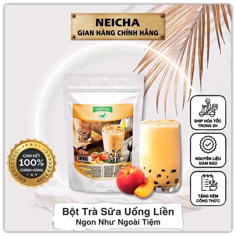 Bột Sữa NEICHA Vị Đào/ Nguyên liệu pha trà sữa PHA SẴN SIÊU NHANH, thơm ngon béo ngậy.