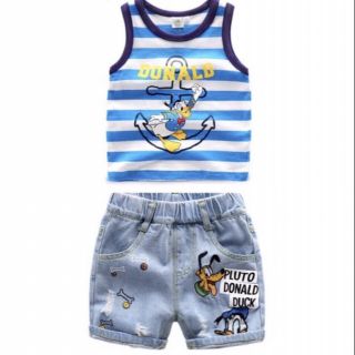 Set jean bé trai hình vịt