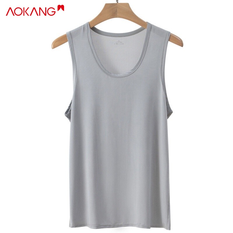 Áo thun ba lỗ AOKANG vải lưới khô nhanh thoáng khí size lớn phong cách thể thao tùy chọn màu sắc dành cho nam