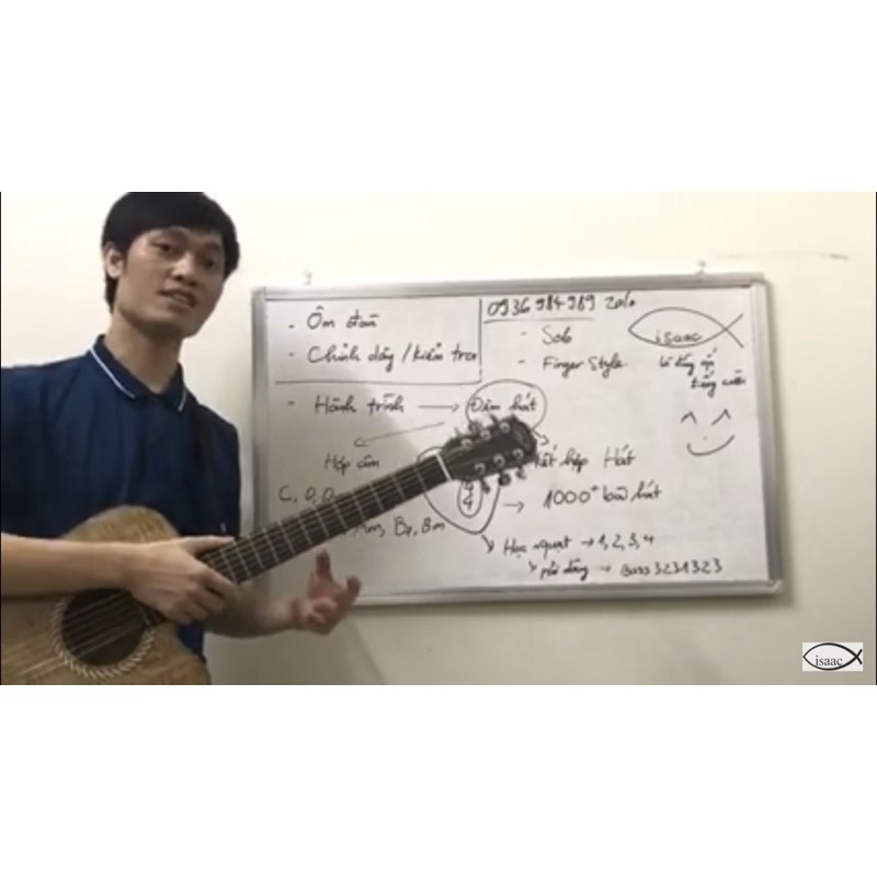 Tài liệu học guitar đệm hát. Guitar isaac biên soạn. 16 bài học guitar đệm hát cơ bản.