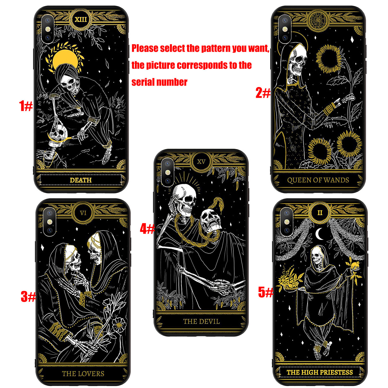 Ốp Điện Thoại Silicon Mềm Họa Tiết Lá Bài Tarot Divination Cho Iphone Xr X Xs Max 7 8 6 6s Plus + 6plus 7plus 8plus