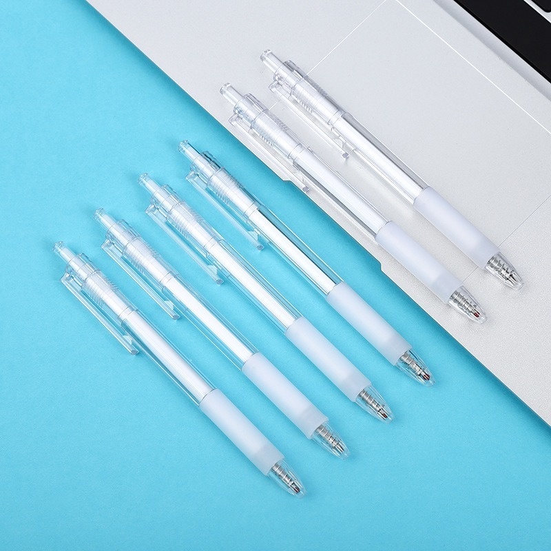 Bút Bi Mực Gel Trong Suốt Ngòi 0.5mm Dung Tích Lớn