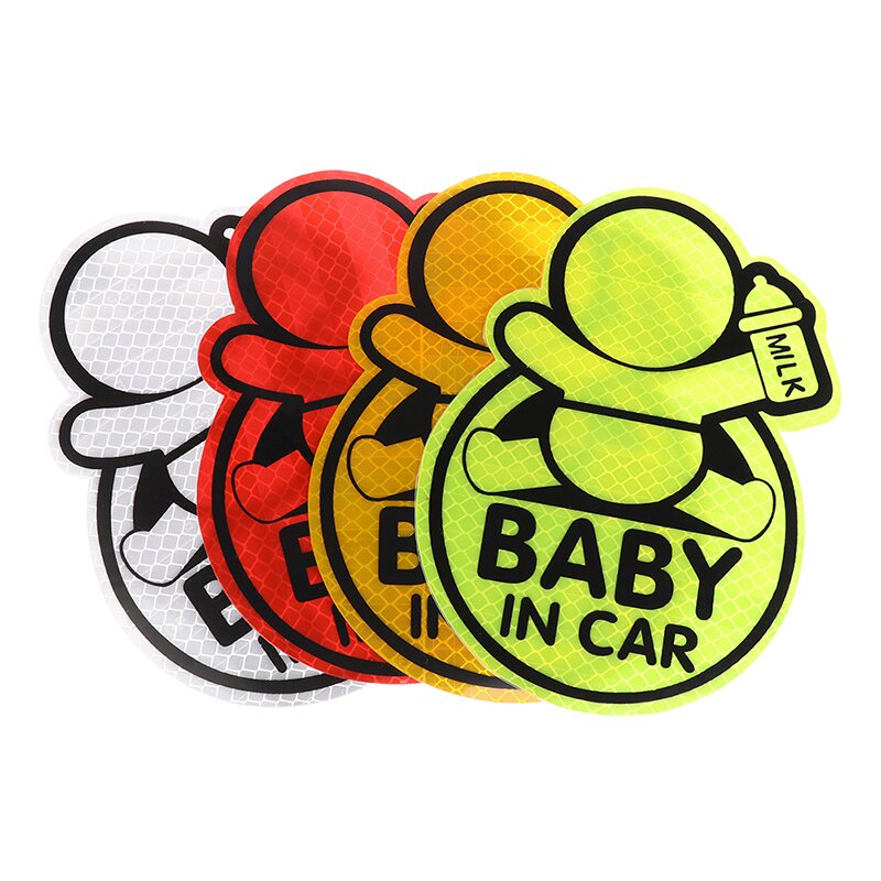 Tem Dán Baby In Car Phản Quang Cảnh Báo An Toàn Cho Trẻ Trên Xe Ô Tô