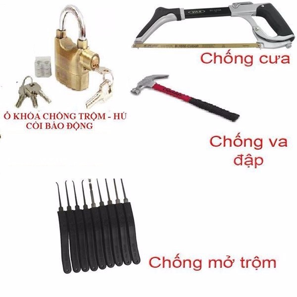 Ổ KHÓA CHỐNG TRỘM báo động Kinbar cao cấp K-102B - vàng